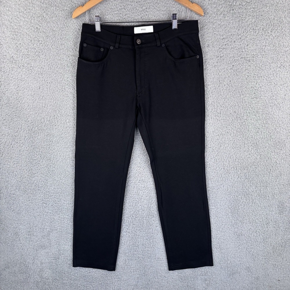 Brax Chuck Modern Fit Pants Men 32x28 Black Ultra Light 5-Pocket Hi Flex Stretch